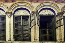 [ photo: Kashi Streets, near Assi Ghat, Windows with Shutters, Varanasi, Uttar Pradesh, India, February 2010 (img 194-044) ]