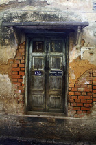 [ photo: Kashi Streets, near Assi Ghat, Doors and Bricks, Varanasi, Uttar Pradesh, India, February 2010 (img 194-047) ]