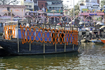 [ photo: Kashi Wedding Boat at Dasaswamedh Ghat, Varanasi, Uttar Pradesh, India, February 2010 (img 198-085) ]