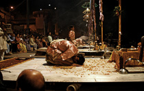 [ photo: Kashi, Dasaswamedh Ghat, Nightly Arati Ceremony 3, Varanasi, Uttar Pradesh, India, February 2010 (img 199-084) ]