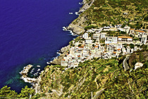 [ photo: Riomaggiore from Clifftop, Cinque Terre, La Spezia, Italy, August 2012  (img 264-080) ]