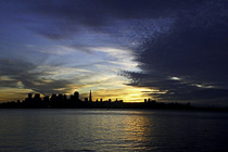 [ photo: San Francisco Skyline Winter Sunset 1, Treasure Island, San Francisco Bay, California, USA December 2011 (img 234-071) ]