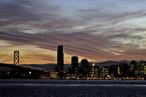 [ photo: San Francisco Skyline Winter Sunset 3, Treasure Island, San Francisco Bay, California, USA,  December 2011 (img 235-068) ]