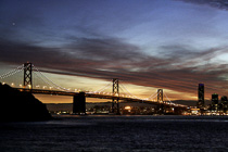 [ photo: San  Francisco Bay Bridge Winter Sunset, Treasure Island, San Francisco Bay, California, USA December 2011 (img 234-083) ]
