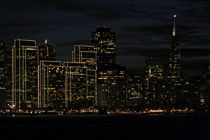 [ photo: San Francisco Skyline Lights at Dusk, Treasure Island, San Francisco Bay, California, USA, 28 December 2011 (img 236-007) ]