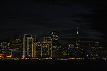 [ photo: San Francisco Skyline Lights at Night, Treasure Island, San Francisco Bay, California, USA December 2011 (img 236-008) ]