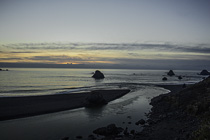 [ photo: Pacific Sunset at the Mouth of the Russian River, Jenner, California, USA, January 2015 (img 304-036) ]