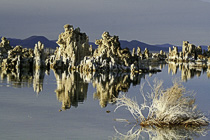 [ photo: Mono Lake Formations Reflections in Afternoon Sun, Mono Lake, California, USA, Apr 2007 (img 130-005) ]